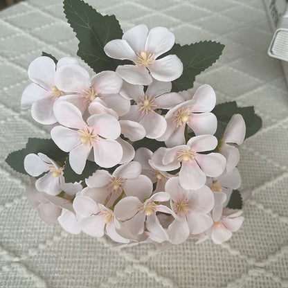 Realistic Simulated Begonia Flower Bouquet - 5-Branch Nordic-Style Decorative Fake Flowers for Home Living Room Soft Furnishings