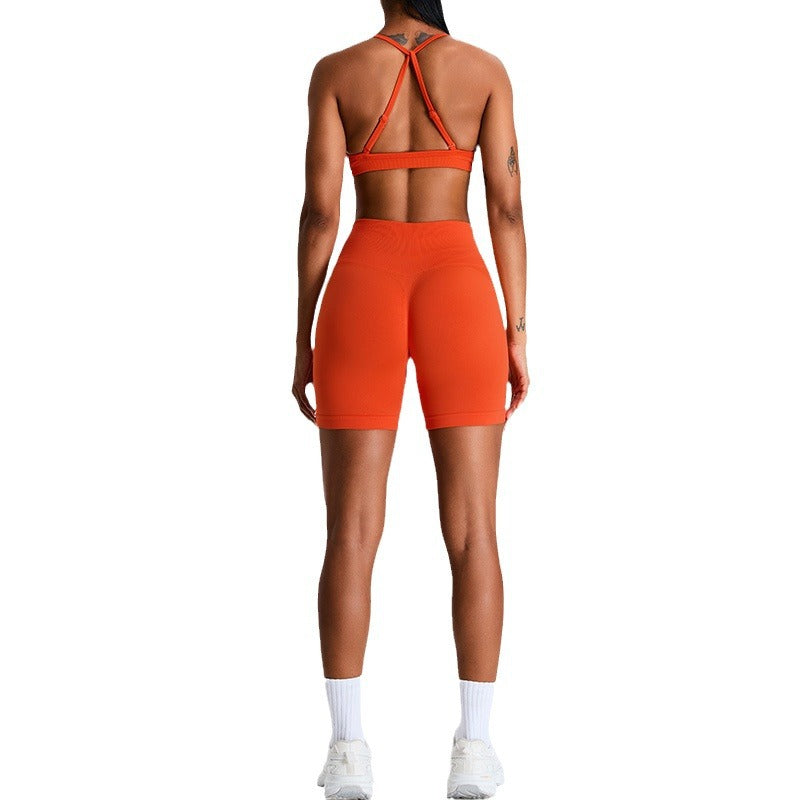 Seamless High Waisted Yoga Set for Women 2 Piece Sporty Outfit for Running Quick Dry Fabric for Outdoor Workouts