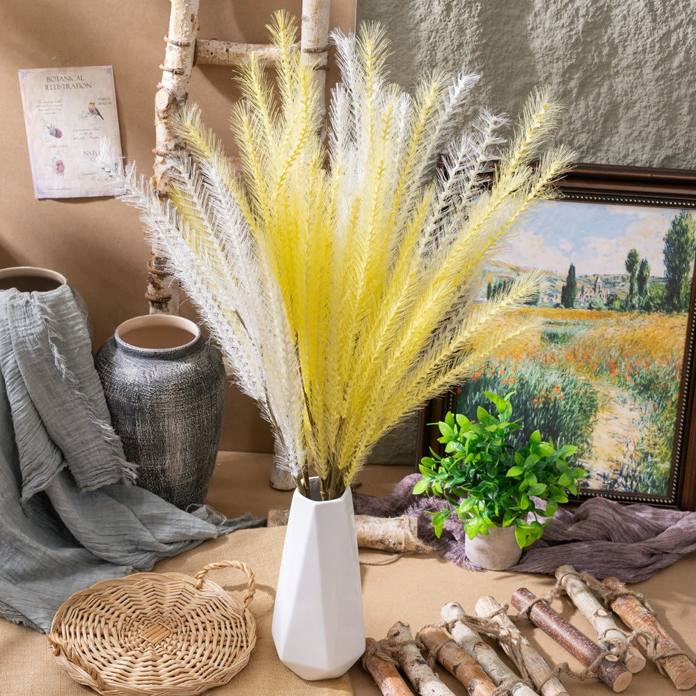 Stylish Faux Grass Plume Flower Bouquet for Home Decor – Perfect for Weddings & Events, Decorative Aisle Markers & Flower Walls – MW09911