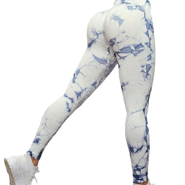 High Quality Tie Dye Seamless Yoga Pants High Waist Peach Butt Fitness Leggings for Comfort and Style