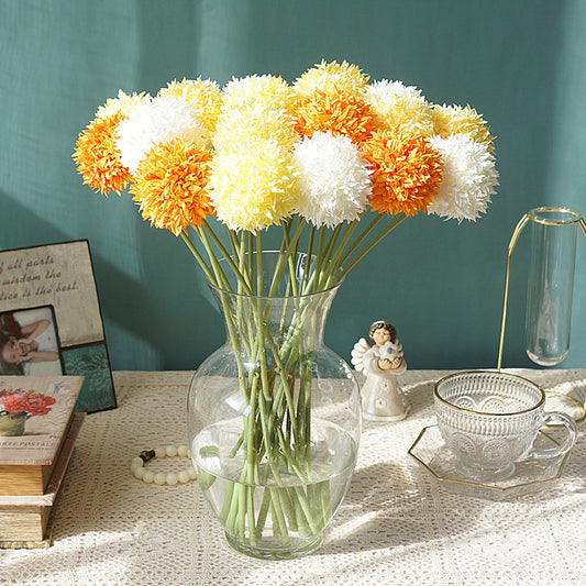 Lifelike Faux Fluffy Dandelion Ball Decorative Floral Arrangement - Perfect for Home, Weddings, and Photography