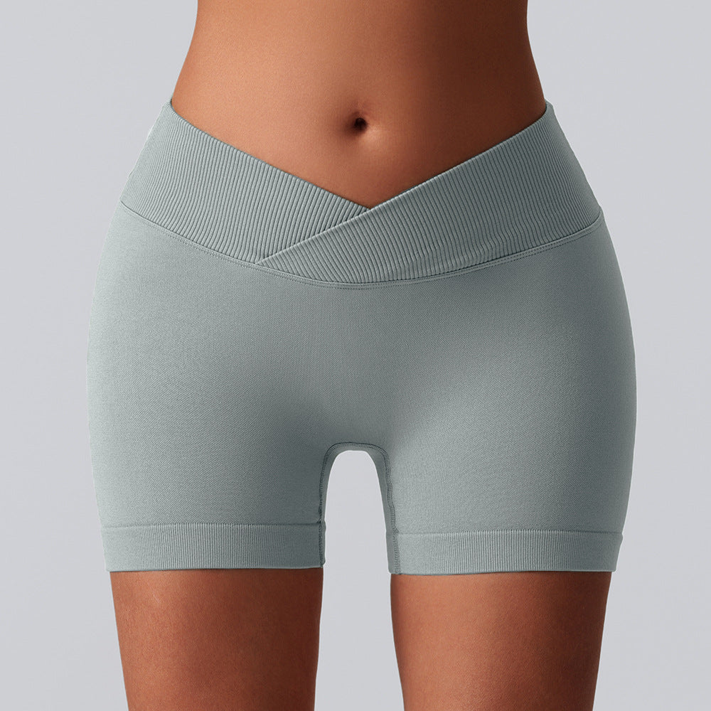 Seamless Breathable Running Shorts High Waisted Peach Lifting Yoga Pants with Three Inch Inseam for Comfort and Style