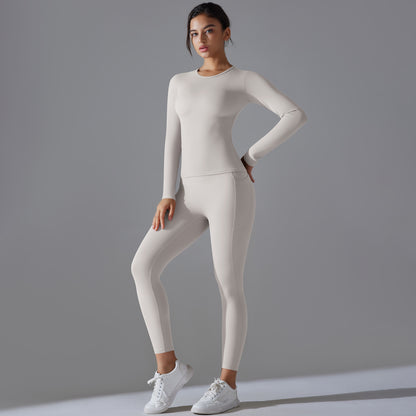 Women s Lightweight Double Sided Breathable Long Sleeve Yoga Fitness Set Comfortable 2 Piece Activewear for Maximum Performance