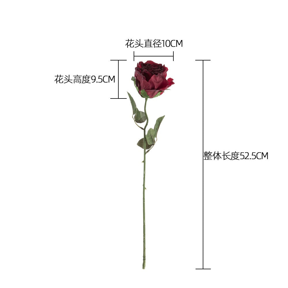 Stunning INS Style Wedding-Dry Burned Large Rose Artificial Flower - Perfect for Home Decoration | YC1021 - Durable, Elegant, and Versatile Floral Accent for Any Occasion