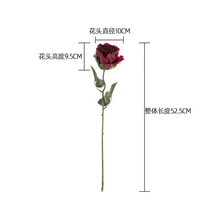 Stunning INS Style Wedding-Dry Burned Large Rose Artificial Flower - Perfect for Home Decoration | YC1021 - Durable, Elegant, and Versatile Floral Accent for Any Occasion