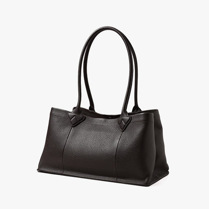 Genuine Leather Tote Bag for Women Spacious Multi Purpose Handbag Commuter Shoulder Bag with Luxe Appeal