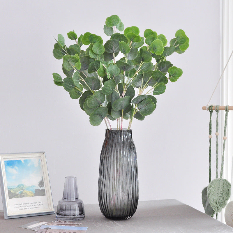 Lifelike Artificial Money Plant Eucalyptus Leaf - Soft Touch Realistic Greenery for Home Decor and Wedding Decorations