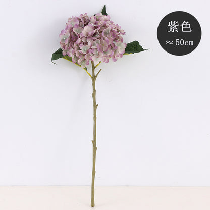 Realistic Gradient Hydrangea Stem - 11-Branch Faux Flower for Stunning Wedding and Home Decor, Perfect for DIY Creations