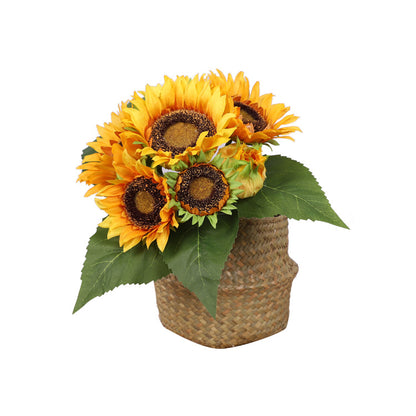 Vibrant Faux Sunflower Bouquet – Stunning Faux Floral Décor for Home and Event Styling - Perfect for Rustic and Modern Decorations