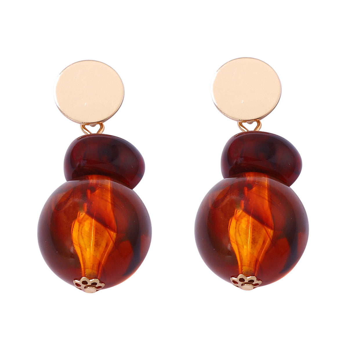 Chic Vintage-Inspired Irregular Geometric Resin Dangle Earrings for Women – Trendy, Unique, and Fashionable Statement Jewelry