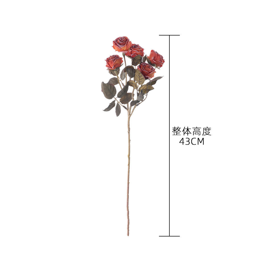 Beautiful Multi-Headed Artificial Dried Bubble Rose - Perfect for Wedding & Event Decor, Greenery Home Accents - High-Quality Craftsmanship MW66901