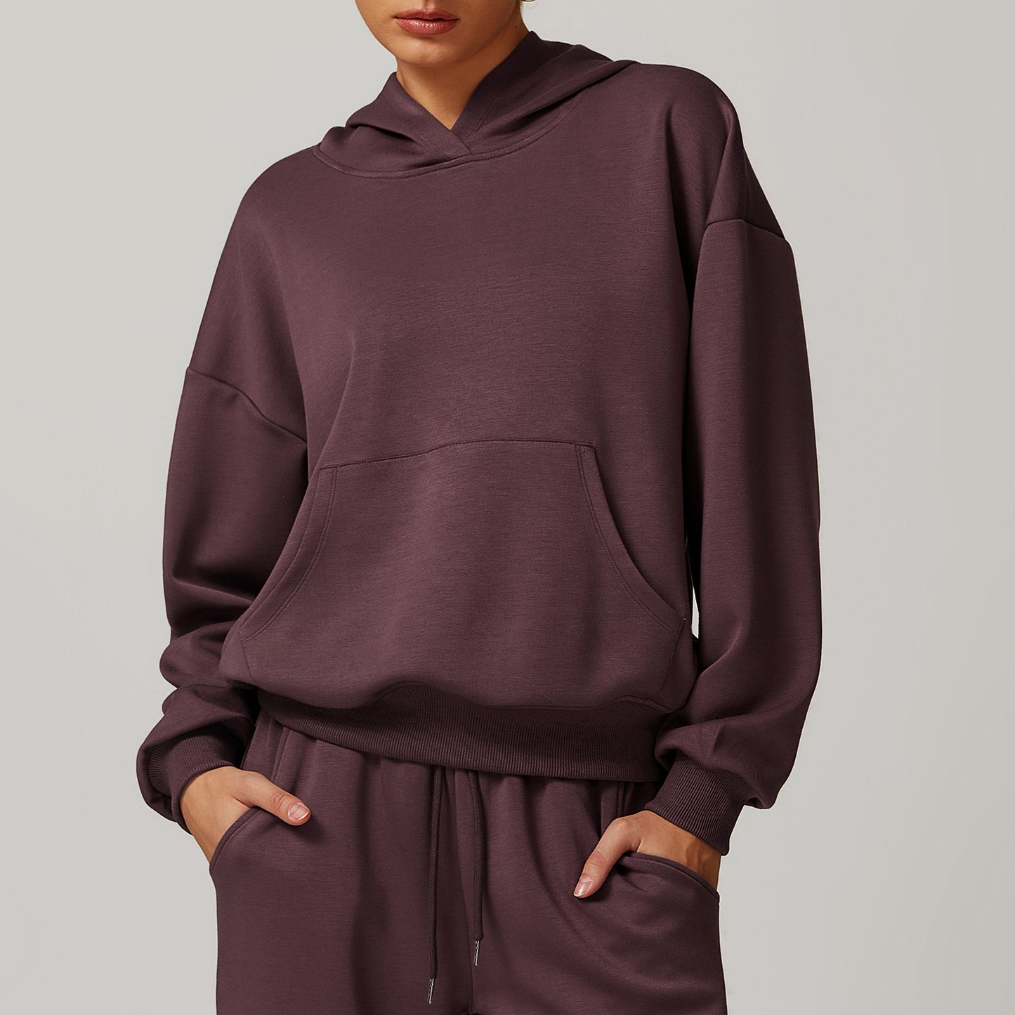 Women's Oversized Hooded Sweatshirt for Fall and Winter Long Sleeve Casual Sportswear Versatile and Outerwear Model 8952 2