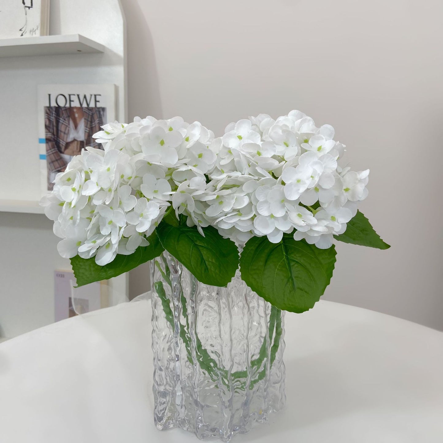 Soft Touch Hydrating Blue Hydrangea Floral Decoration - 176 Artificial Bloom Perfect for Wedding Celebrations, Living Room Decor, and Home Styling