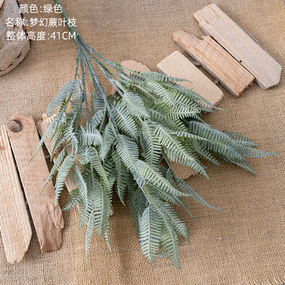 Dreamlike Fern Leaf Branch – Realistic Artificial Green Plant for Wedding Decor and Crafting – Trendy INS Style CL16104 for Lush Home Aesthetic