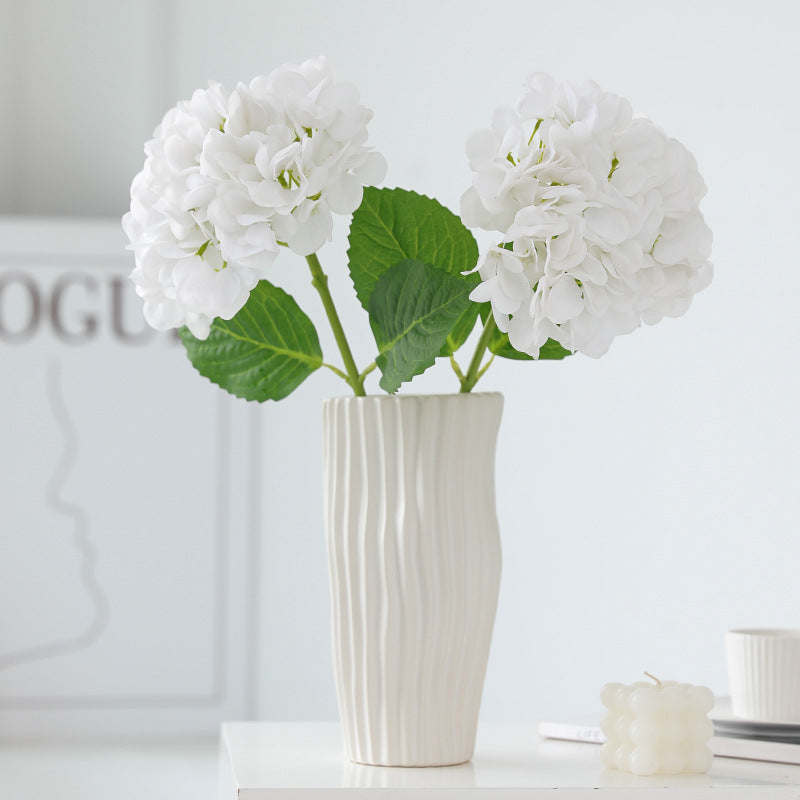 Hydrating Touch Realistic Hydrangea Artificial Flowers for Living Room and Dining Table Floral Arrangements - Perfect Soft Decor Prop