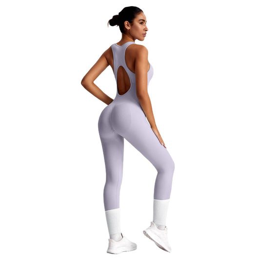 High Performance High Intensity Yoga Jumpsuit with Supportive Back Design Longline Yoga Pants Ideal for Running Fitness and All Workout Types