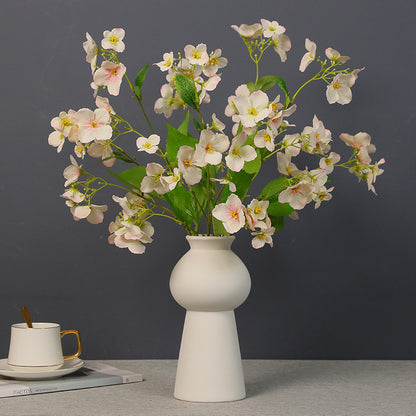 Single Stem 5-Headed Spring Harmony Hydrangea - Perfectly Realistic Faux Floral for Weddings and Rustic Photography Decor