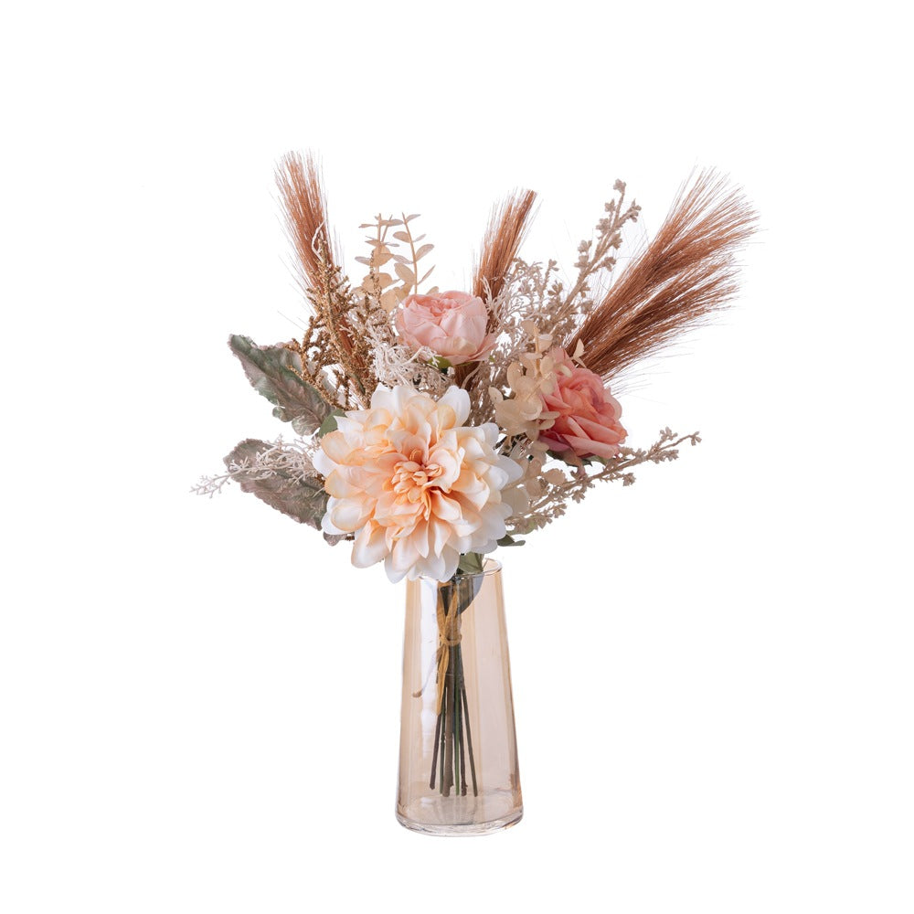 Lavish Handcrafted Artificial Flower Bouquet and Wall Decor – Elegant Wedding Floral Arrangement by Aoshi Li Hua (CF01343) - Perfect for Home Decoration and Celebrations