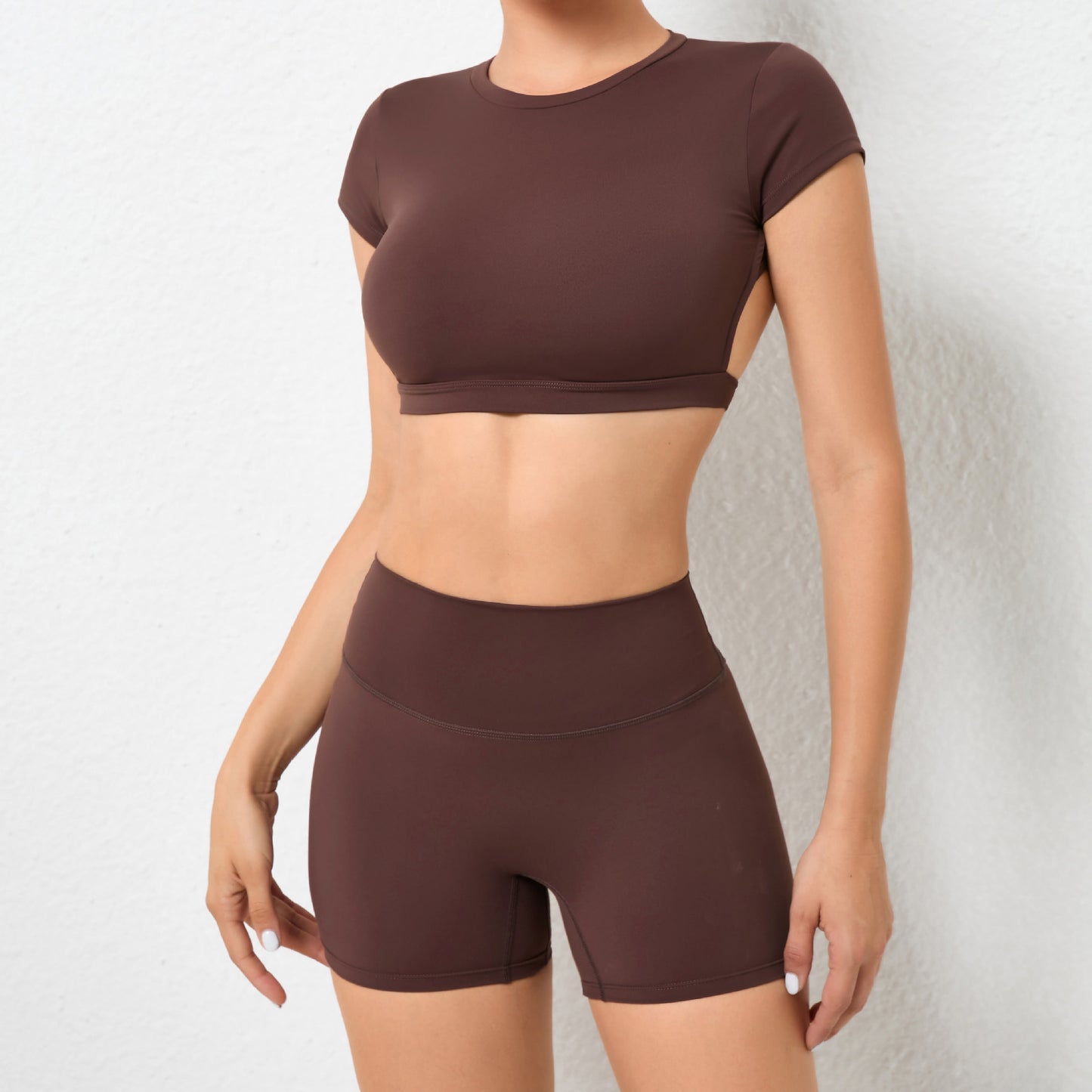 Elevate Your Workout with Our Beautifully Tailored Yoga Set Flattering High Waisted Leggings and Soft Comfortable Sports Bra for Enhanced Shape and Performance