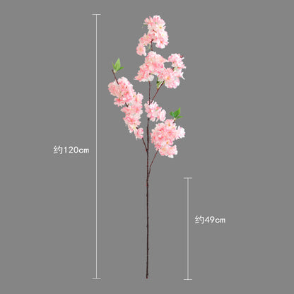 Realistic 120cm Cherry Blossom Branch - Vibrant Faux Flower for Simple Decor, Perfect for Scenic Landscape Design and Elegant Wedding Arrangements