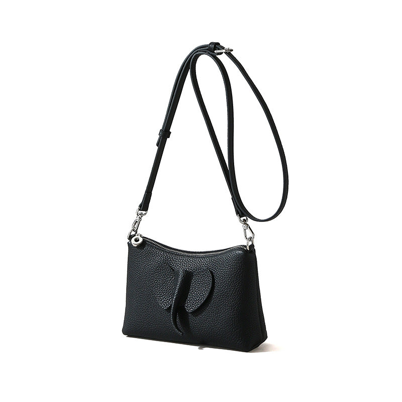 Genuine First Layer Cowhide Handbag for Women Spring Leather Tote Versatile Shoulder Bag Unique Creative Crossbody Mini Bag