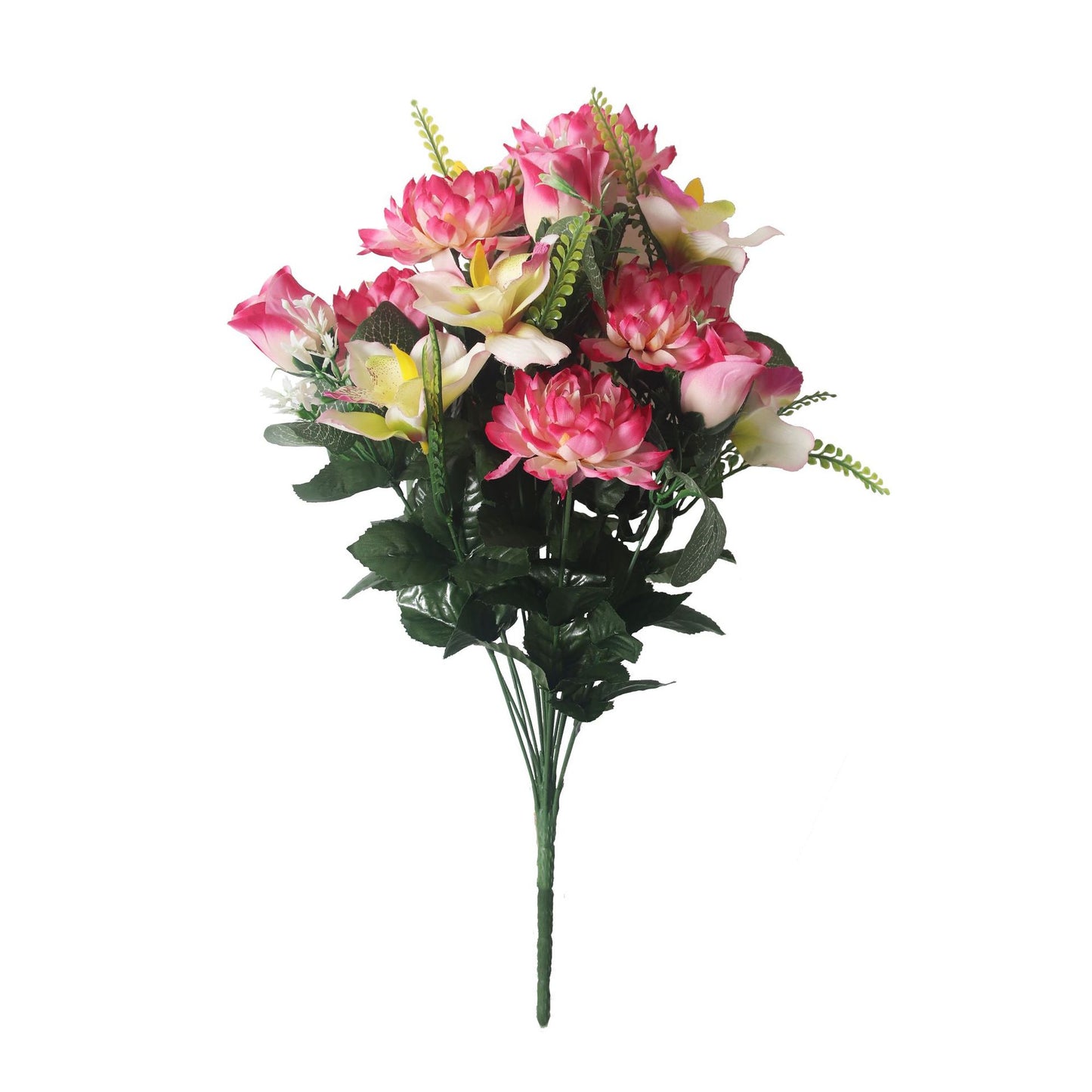 18-Stem Realistic Chrysanthemum and Faux Rose Bouquet - Perfect for Home Décor, Weddings, and Special Events