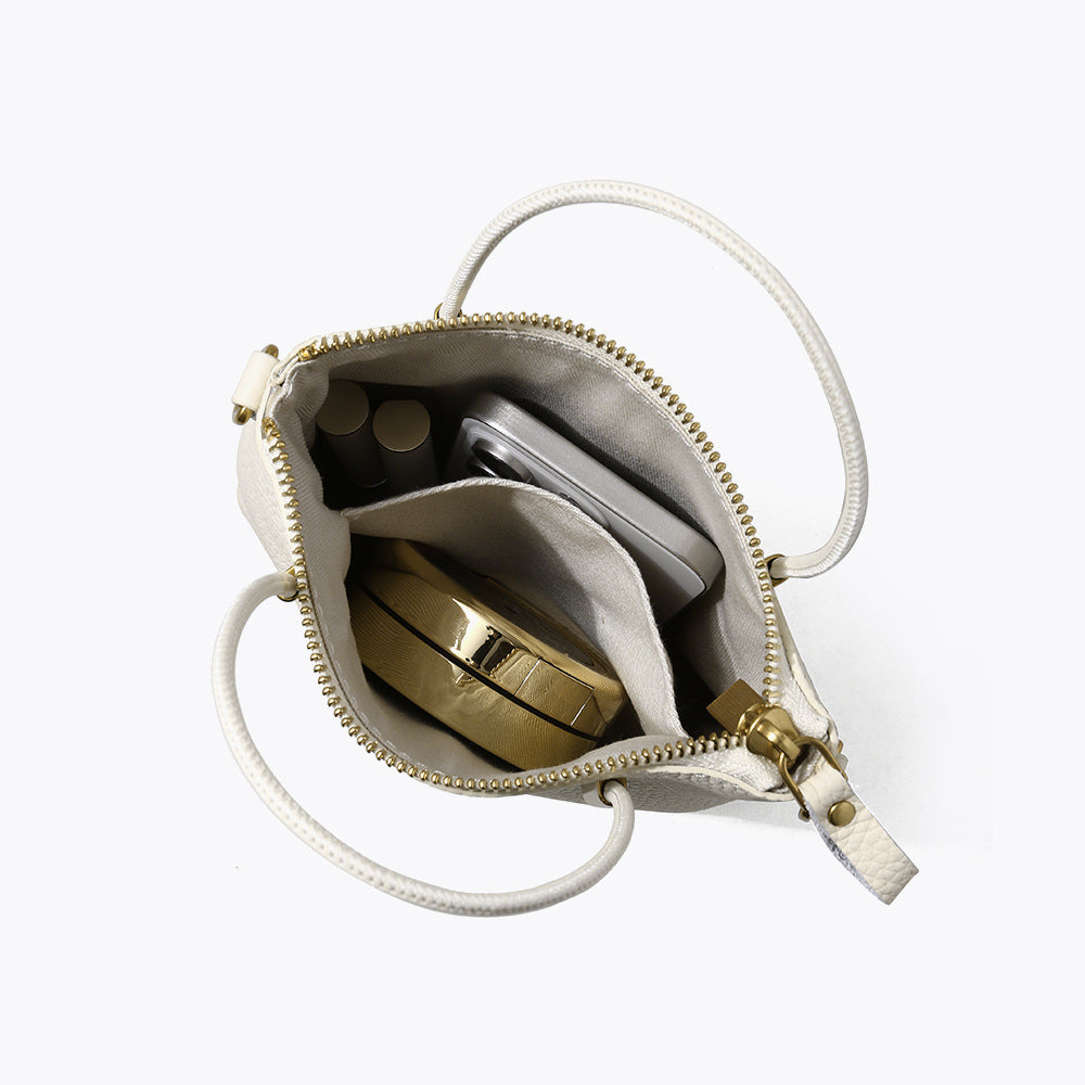 TC Grain Leather Mini Square Handbag Fashion Small Crossbody Bag for Everyday Elegance and Versatility