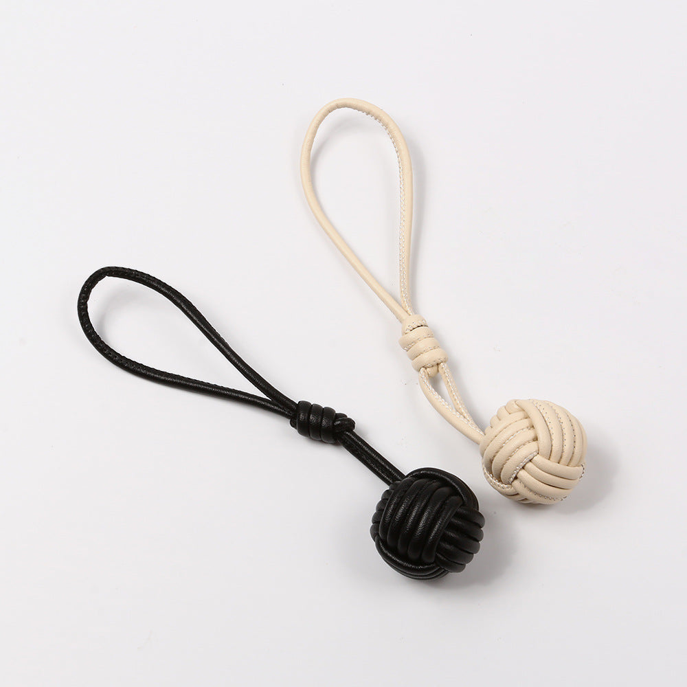 Korean Inspired Handmade Snowball Charm Unique Woven Design for Versatile Women's Bag Accessories Quality Handbag Pendant