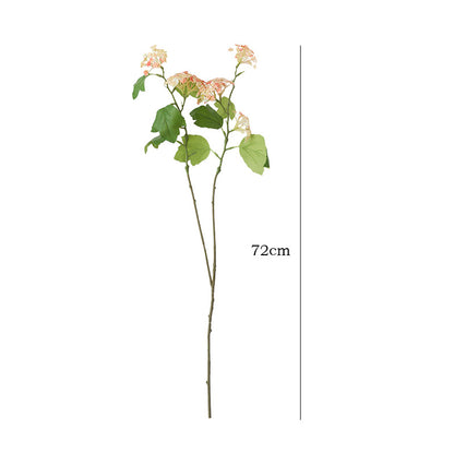 Elegant Single Stem 2-Branch Snowball Hydrangea Faux Flowers for Home and Wedding Decor - Perfect for Floral Arrangements and Lasting Beauty