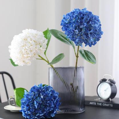 Single Stem Artificial Silk Hydrangea Flower - Perfect for Wedding Decorations, Photo Walls, and Floral Arrangements