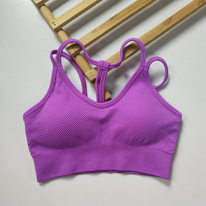 Enhanced Shock Absorbing Yoga Bra Back Design for Comfortable Running Fitness and Everyday Wear