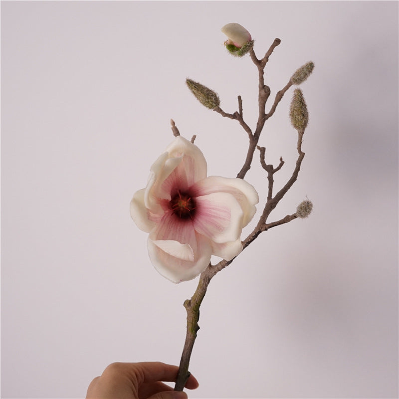 Soft Touch Faux Magnolia Flowers - Realistic Home and Dining Room Decor, Perfect for Weddings and Photography Props