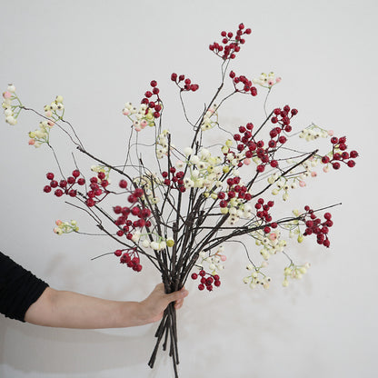 Vibrant Berry Branches - Faux Floral Art for Home Decor, Weddings, and Event Styling - Lifelike Vines and Berries to Enhance Your Interior Aesthetics