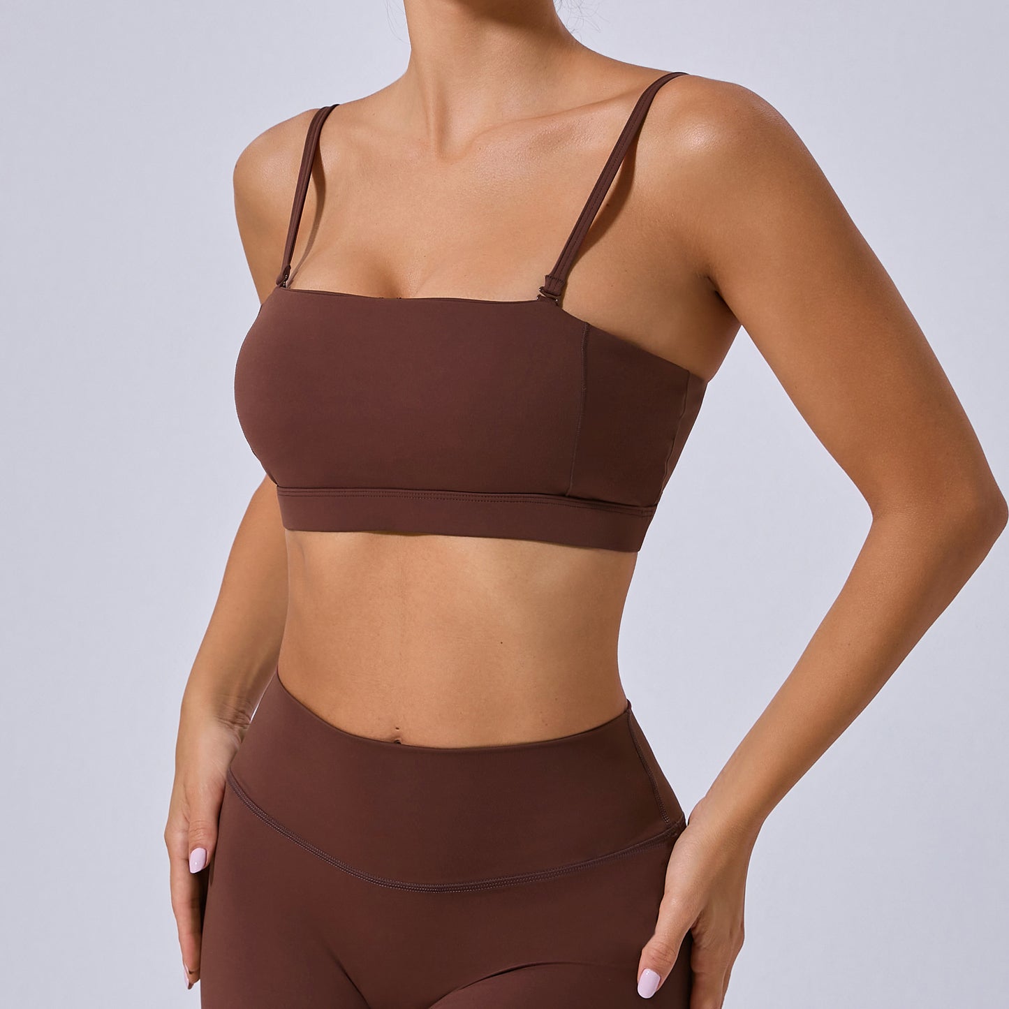 Versatile Removable Shoulder Strap Anti Slip Sports Bra Crop Top for Yoga Running and Fitness for Active Wear and Outdoor Workouts Style No 31462