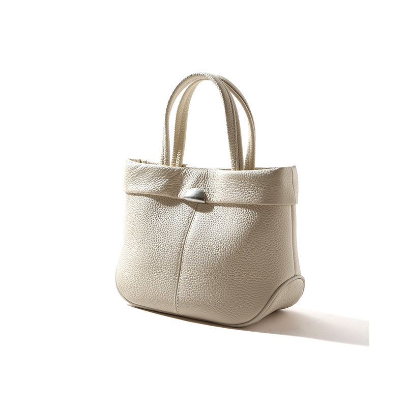 Genuine Leather Women's Tote Bag Spacious and Chic Dumpling Design for Everyday Elegance