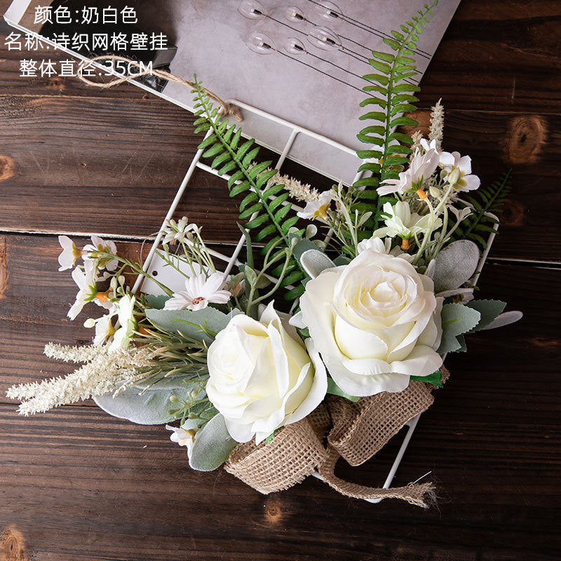 Stunning Artificial Flower Wall Decoration – Elegant Design for Weddings, Floral Bouquets, and Home Decor (CF01203)