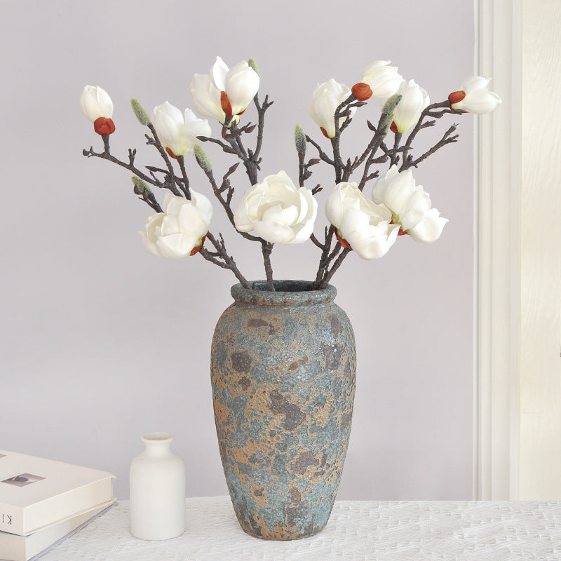 Realistic Magnolia Flower Decorative Accent for Home and Living Room -  EVA Cotton Fake Flower for Wedding Celebrations and Photography Props