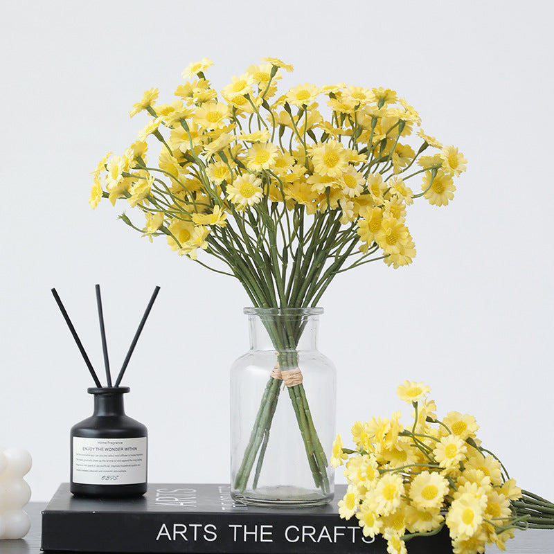 Realistic  Korean Fresh Style Daisy Bouquet - DIY Handcrafted Decor with Chamomile Realistic Flowers for Home and Garden Decoration