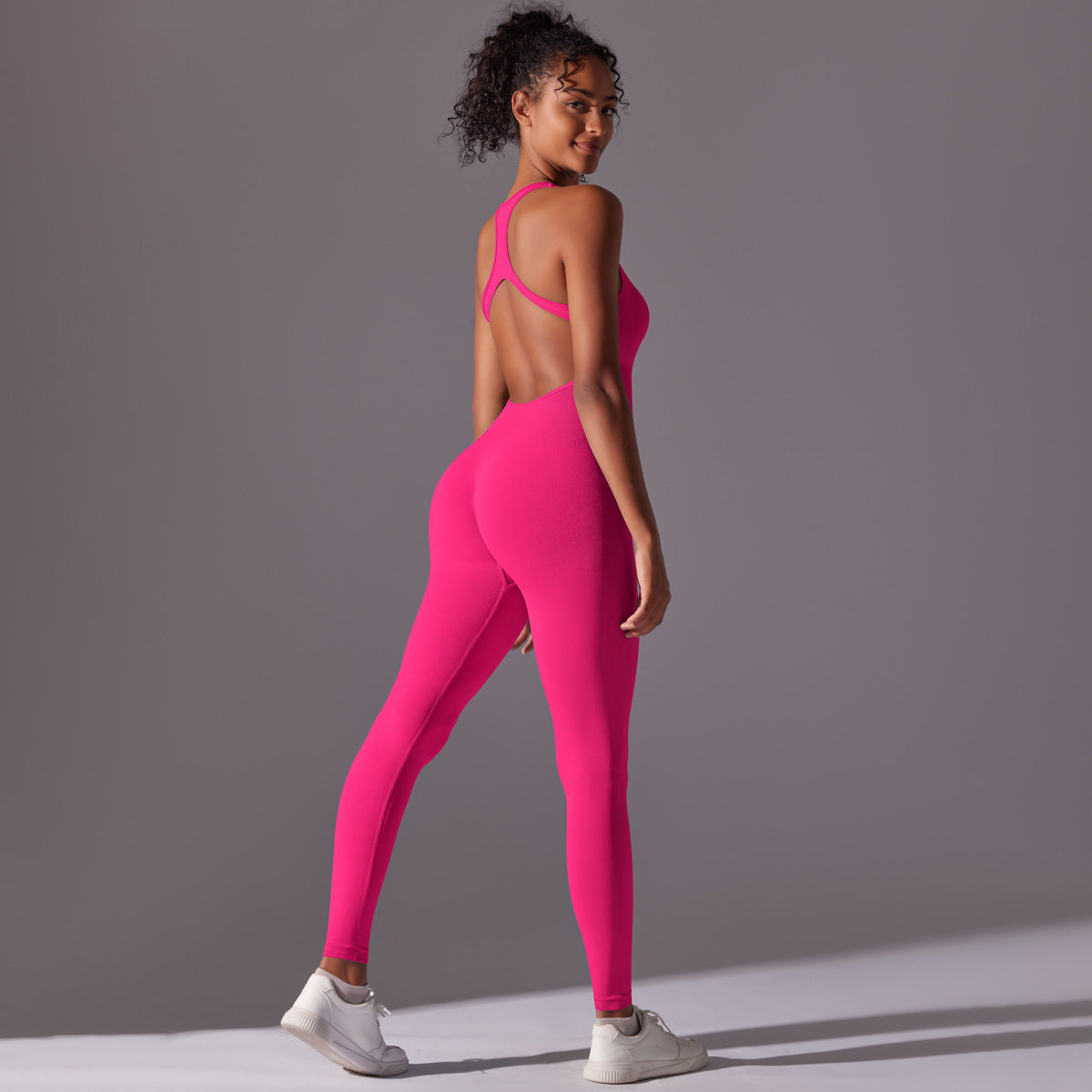 Spring Fitness Seamless Shaping Bodysuit Sculpting Yoga Outfit with Tummy Control and Enhanced Back Support for Optimal Movement