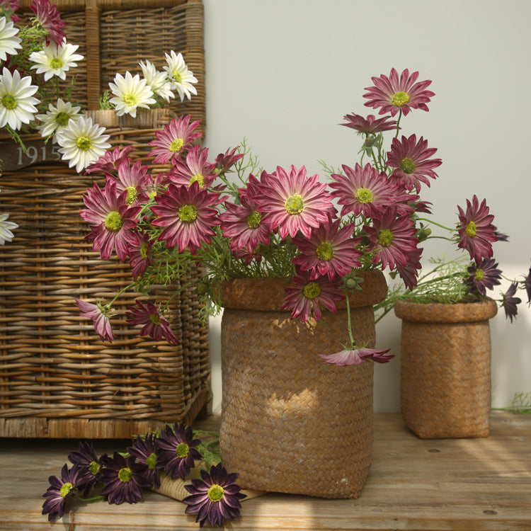 Vibrant Faux Dutch Chrysanthemum and Chamomile Flowers – Lifelike Decorative Floral Arrangements for Living Room and Dining Room Décor, Perfect Photography Props and Silk Flower Displays