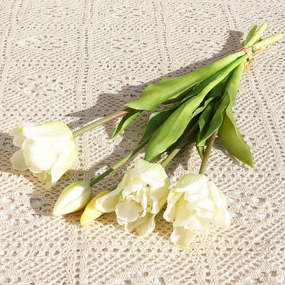 Realistic Soft Silicone Tulip Flowers - Baroque Style Faux Florals for Home Decor, Weddings, and Photography Backdrops