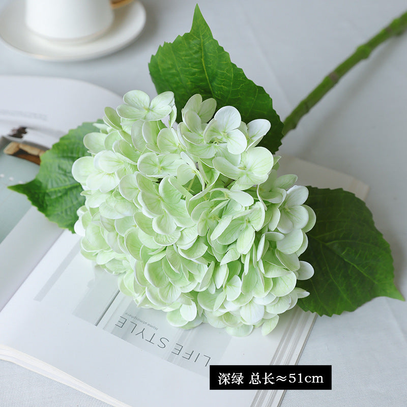 Lifelike Hydrangea Artificial Flower Bouquet for Weddings & Hotel Decor | Satin Feel, Moisture-Proof, Stunning Floral Arrangement Prop