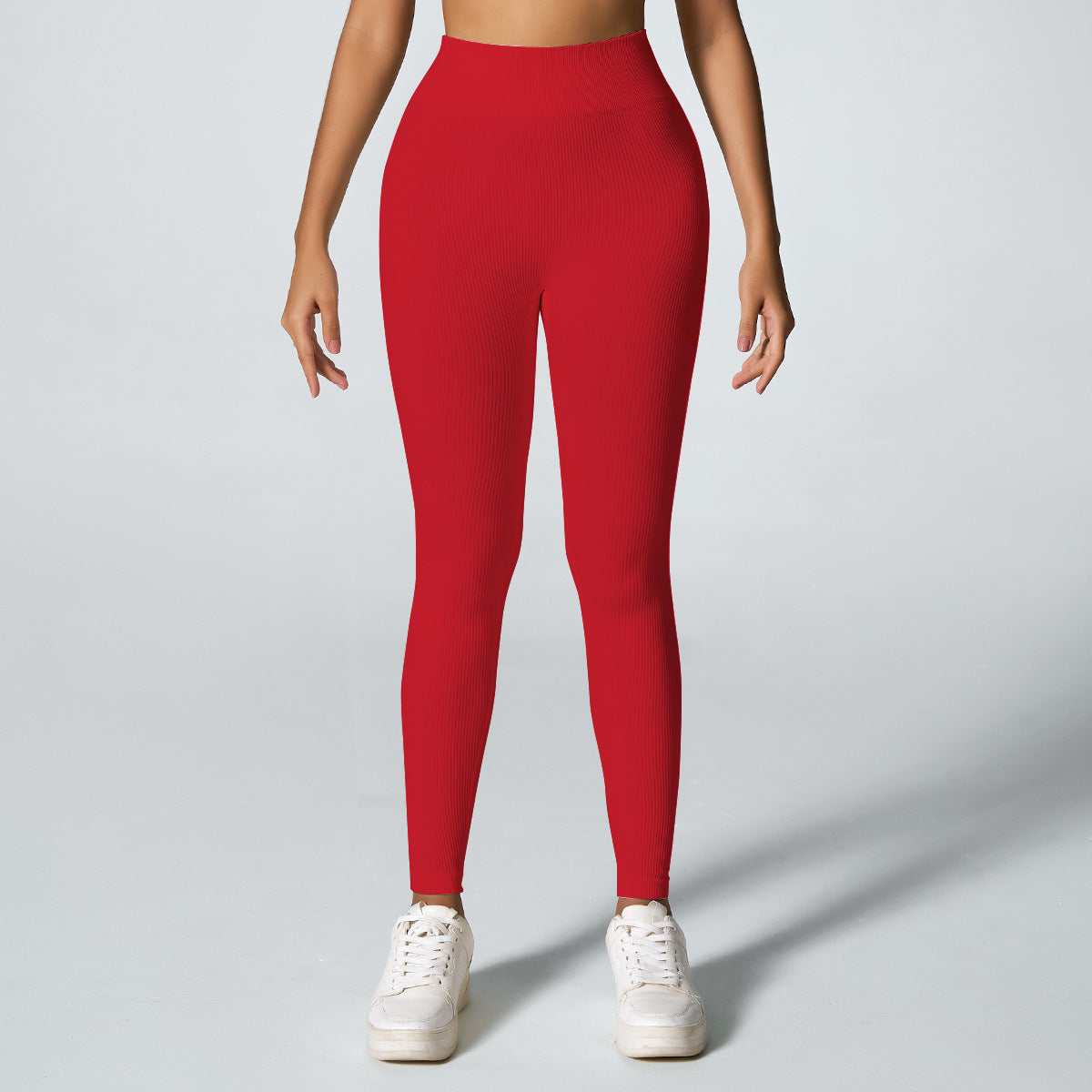 High Waisted Ribbed Yoga Leggings for Women Breathable Stretchy Outdoor Fitness Pants for Enhanced Butt Lift and All Day Comfort