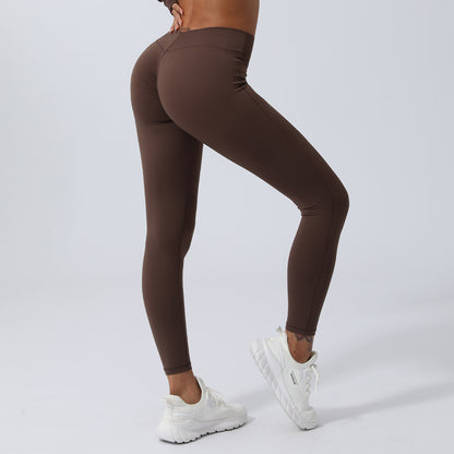 Seamless T Zone Sculpting Butt Lift Leggings V Shaped High Performance 3 4 Yoga Pants for Running and Fitness