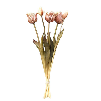 Realistic Soft Silicone Tulip Flowers - Baroque Style Faux Florals for Home Decor, Weddings, and Photography Backdrops