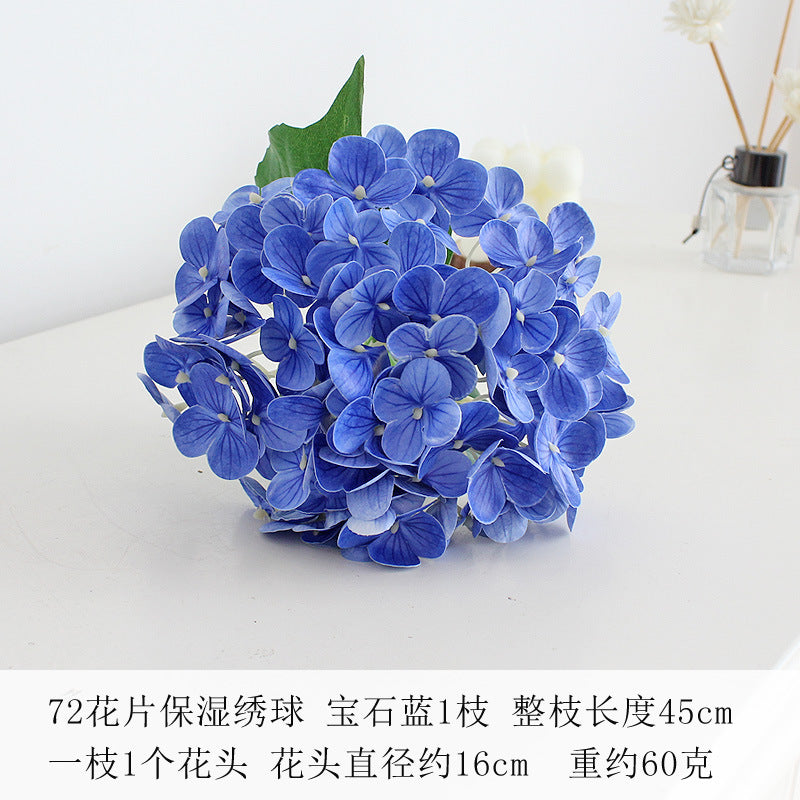 Realistic 72-Petal Hydrangea - Luxurious 3D-Printed Faux Floral Arrangement for Weddings and Home Decor - Long-Lasting Hydrating Effect