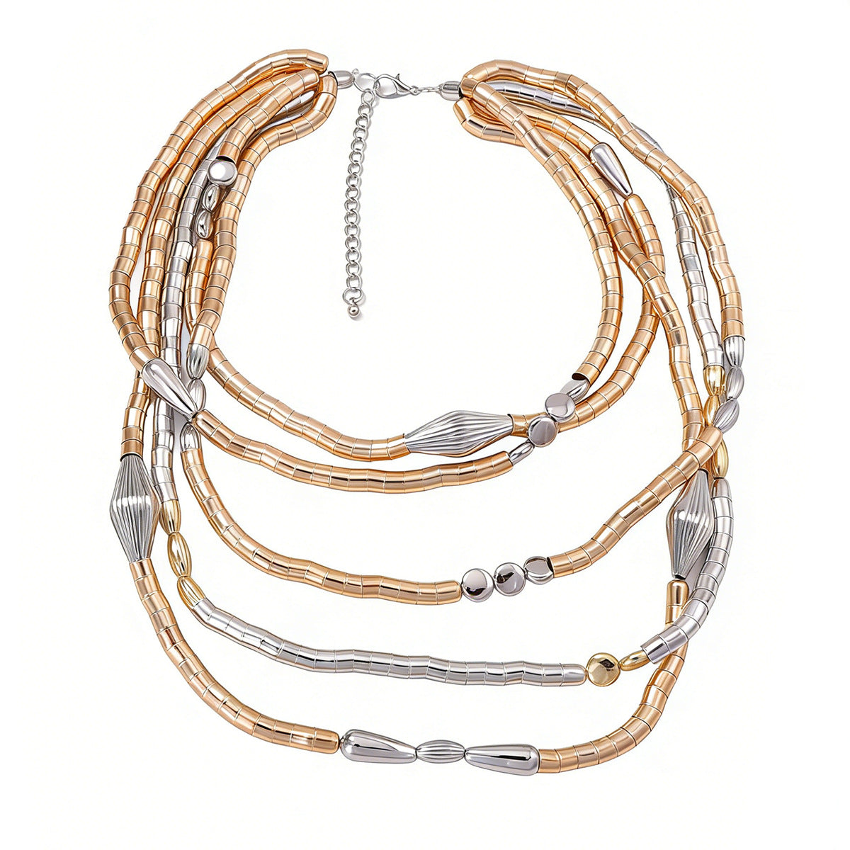 Chic Luxe Geometric Layered Necklace Set for Women - Versatile and Unique Fashion Jewelry for Effortless Style