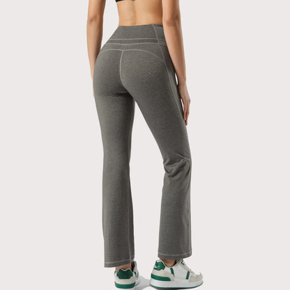 High Waisted Women's Fitted Flare Yoga Pants Butt Lifting Dance and Fitness Leggings for Comfort and Style