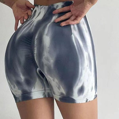 Seamless High Waisted Tie Dye Peach Butt Yoga Shorts for Women Quick Dry Workout Leggings Ideal for Training and Fitness