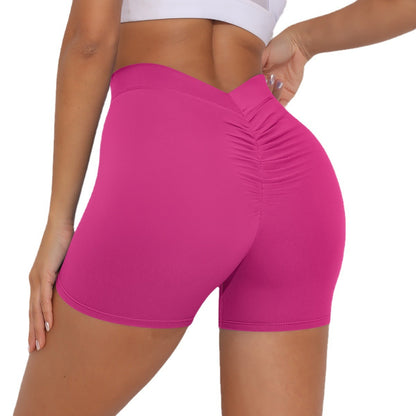 High Waisted Elastic Fleece Yoga Shorts for Women Butt Lifting Tummy Control and for Running and Fitness Workouts